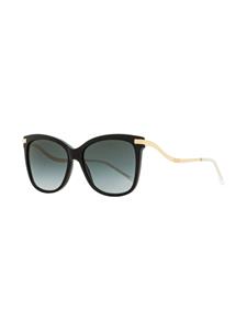 Jimmy Choo Eyewear Zonnebril met rechthoekig montuur - 8079O Black/Gold