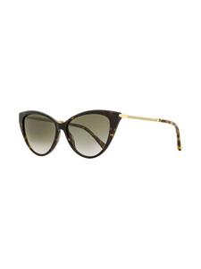 Jimmy Choo Eyewear Val zonnebril met cat-eye montuur - 086HA Havana/Gold