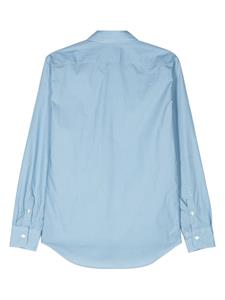 Canali micro-patterned cotton shirt - Blauw