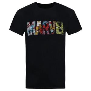 Marvel heren T-shirt met stripverhaallogo XXL grijs