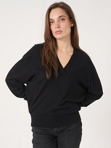 REPEAT cashmere Superfijn gebreide trui met V-hals