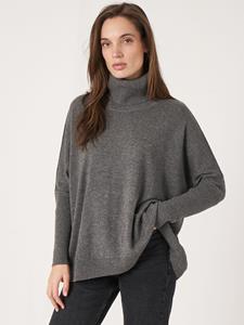 REPEAT cashmere Coltrui met kangoeroezak van cashmere-mix