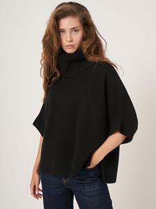 REPEAT cashmere Oversized ponchotrui met rolkraag