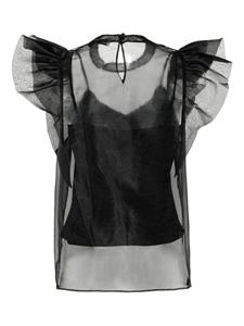 Simkhai Corina ruffled blouse - Zwart