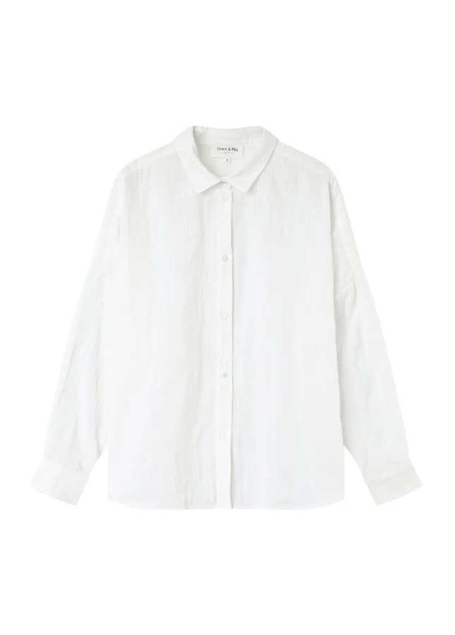 Grace & Mila Te blouse met geborduurde details jenny -