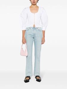 GANNI organic-cotton poplin blouse - Wit