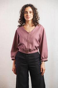 Jyoti Fair Works Damen vegan Bluse Sahay Dusty Pink
