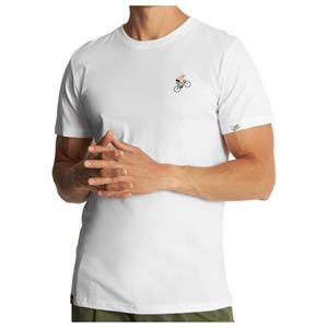 Dedicated  T-Shirt Stockholm Dots Rider, wit