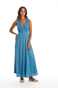RAVENS VIEW IBIZA Damen vegan Kleid Wien Maui Blau