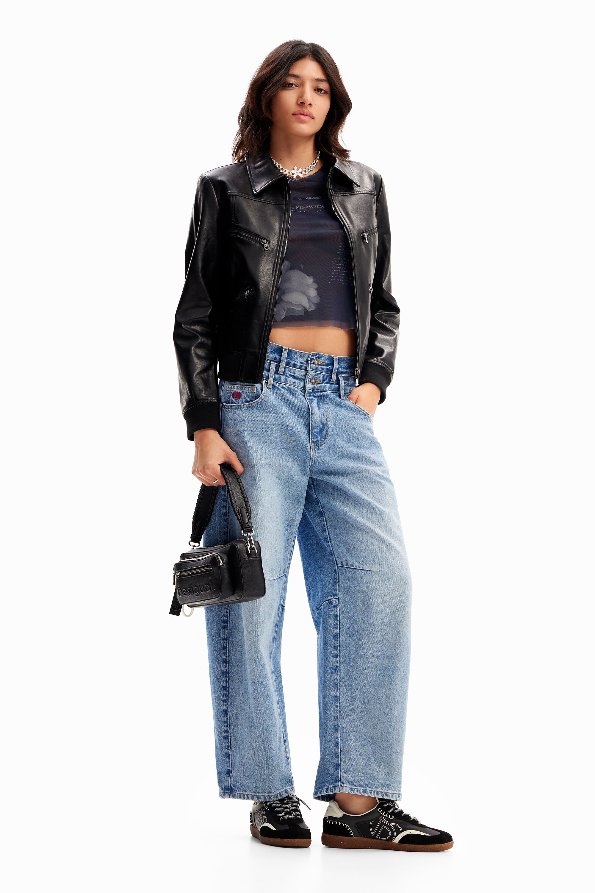 desigual Balloon Jeans dubbele taille - BLUE