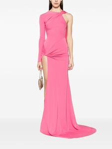 David Koma Asymmetrische maxi-jurk met geknoopt detail - Roze