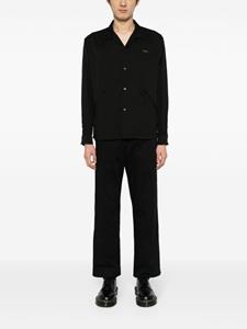 Undercover Button-up shirtjack met logopatch - Zwart