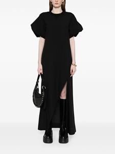Sacai Maxi-jurk met pofmouwen - Zwart