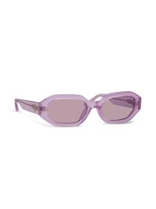 Linda Farrow x The Attico Irene zonnebril met geometrisch montuur - Paars