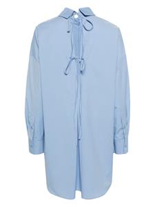 Semicouture Katoenen blouse met verlaagde schouders - Blauw