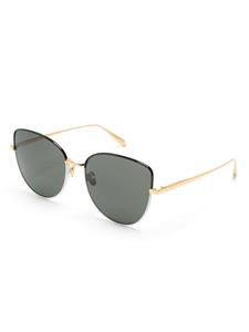 Linda Farrow Eloise zonnebril met oversized montuur - Goud
