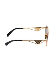 Prada Eyewear Zonnebril met ovaal montuur - Goud