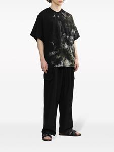 Julius T-shirt met tie-dye print - Zwart