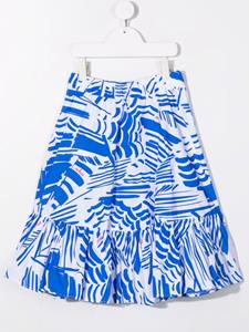 msgmkids MSGM Kids Midi-rok met abstracte print - Blauw