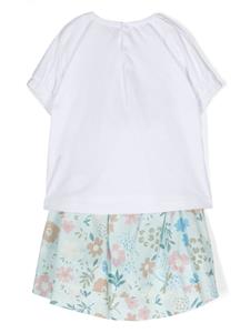 ilgufo Il Gufo Rok met bloemenprint - Wit