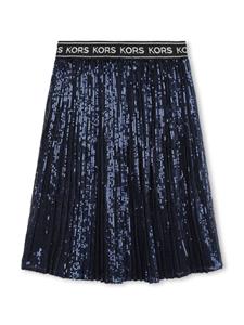 michaelkorskids Michael Kors Kids Rok verfraaid met pailletten en logotaille - Blauw