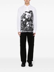 Just Cavalli motif-print cotton shirt - Wit