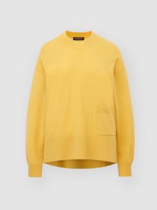 REPEAT cashmere Fijn gebreide trui met voorzak