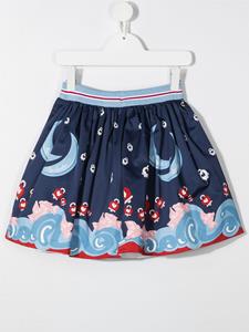 Simonetta Rok met print - Blauw