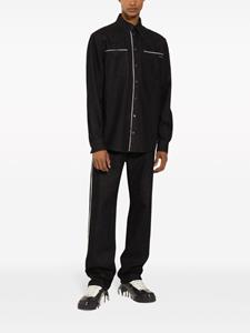 Dolce & Gabbana Denim overhemd met contrasterende afwerking - Zwart