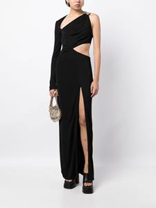 Galvan London Asymmetrische maxi-jurk - Zwart