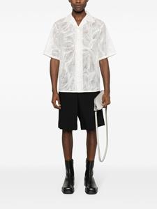 Alexander McQueen Semi-doorzichtig overhemd met print - Wit