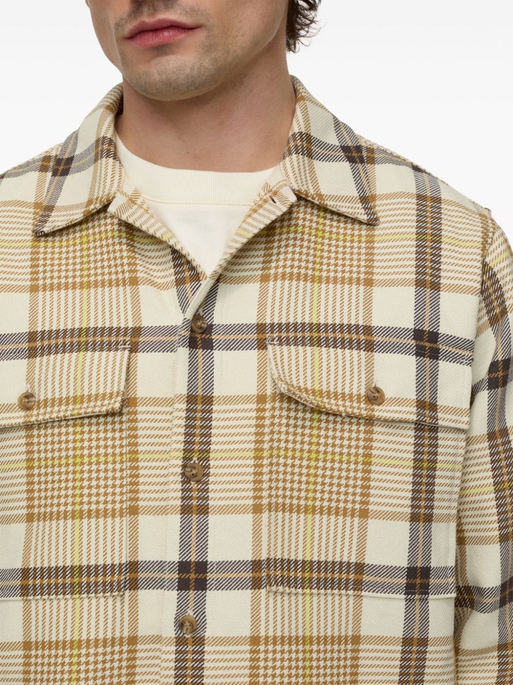 Closed checked utility shirt - Beige