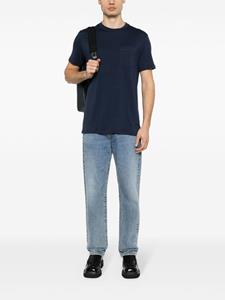 Isaia Jersey T-shirt met contrasterend stiksel - Blauw