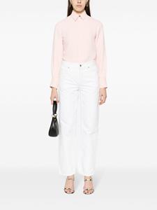 Kiton detachable-belt classic-collar shirt - Roze