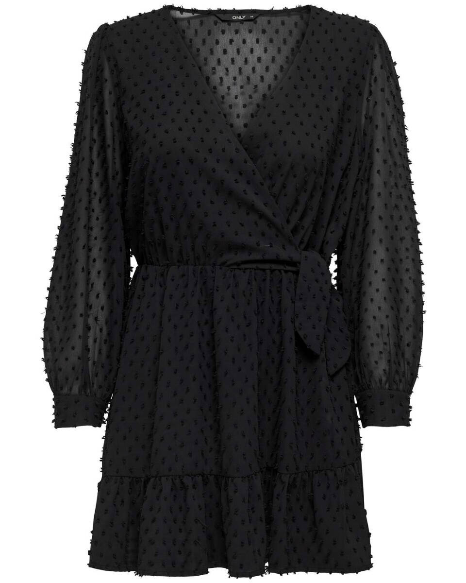 ONLY Wickelkleid "ONLTIVA L/S DOBBY FAKE WRAP DRESS WVN"