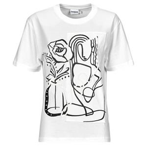 Desigual Arty T-shirt illustratie - WHITE