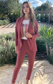 Jurkjes Metallic Print Top Kaia Dust Roze