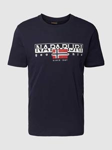 Napapijri T-shirt met labelprint, model 'AYLMER'