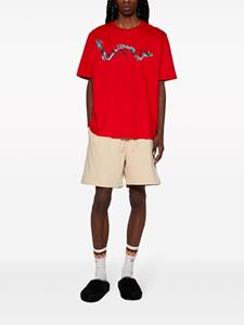 Lanvin Katoenen T-shirt met logoprint - Rood
