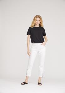 LAURIE Damen vegan Hose Piper Regular Crop Weiß