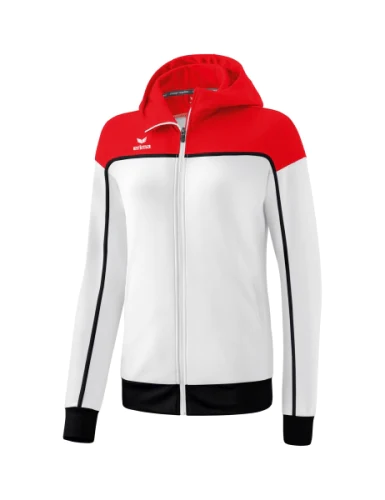 Erima Trainingskapuzenpullover CHANGE Damen Trainingsjacke mit Kapuze - white/red/black