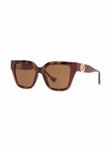 Gucci Eyewear Zonnebril met vierkant montuur - Bruin
