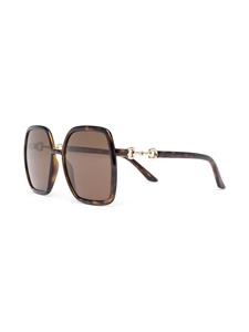 Gucci Eyewear Zonnebril met oversized montuur - Bruin
