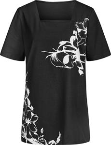 Your Look... for less! Dames Lang shirt zwart/wit Größe