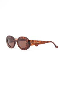 Nanushka Zonnebril met schildpadschild design - Bruin