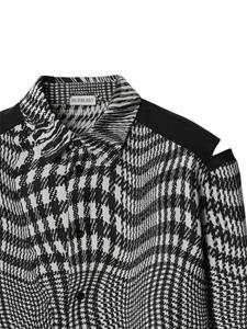 Burberry Overhemd met pied-de-poule print - Zwart