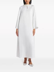 SHATHA ESSA Crêpe maxi-jurk verfraaid met pailletten - 4500 WHITE
