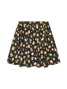 moschinokids Moschino Kids Rok met teddybeerprint - Zwart