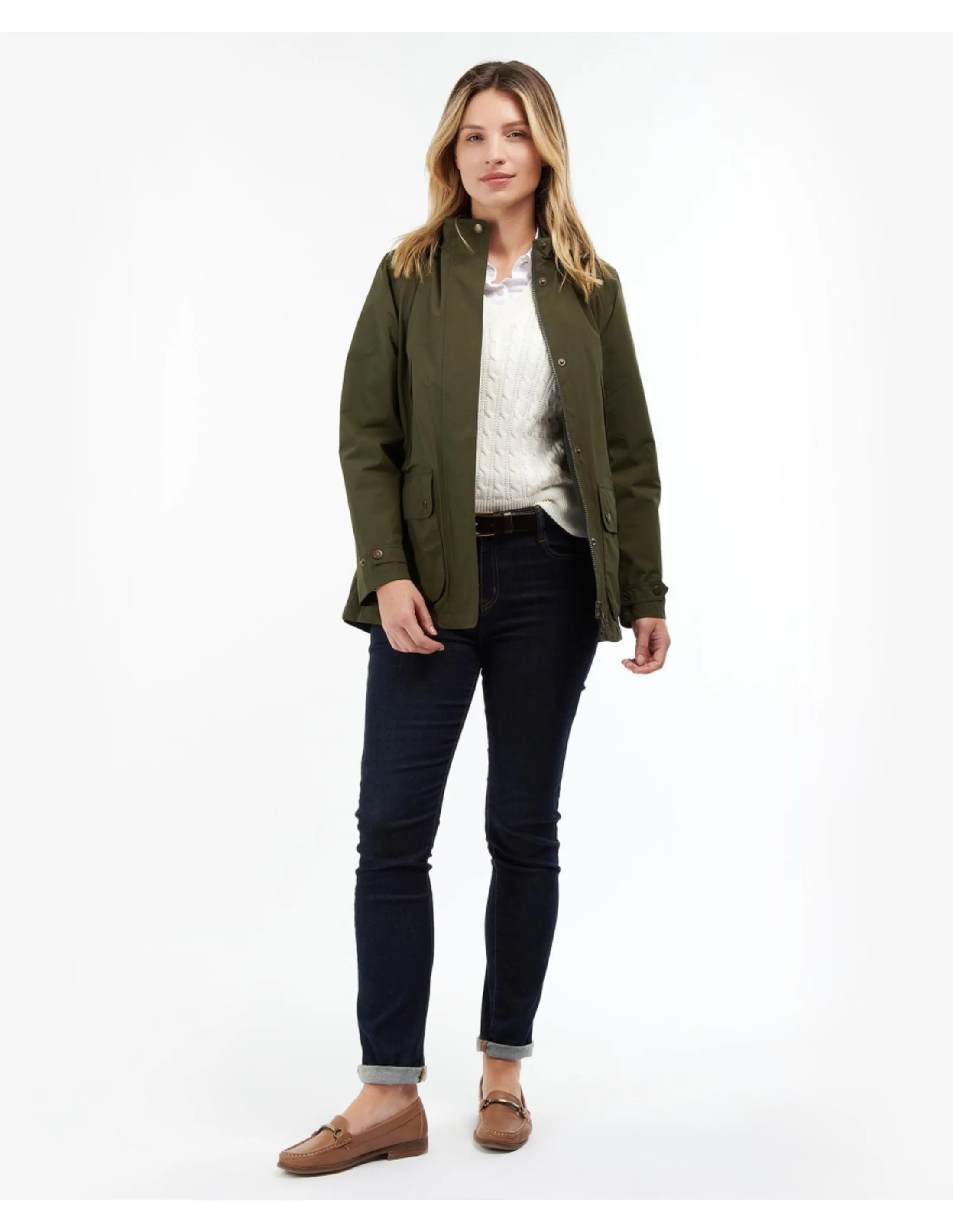 Barbour Jack met opgestikte klepzakken, model 'Clyde'