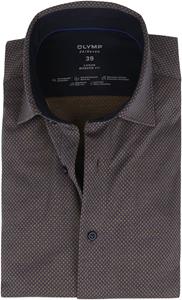 Olymp Luxor Jersey Stretch Overhemd 24/Seven Oker